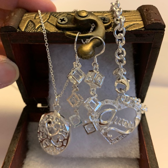 Brand New 3 Piece Stamped 925 Jewelry Set - Picture 1 of 7